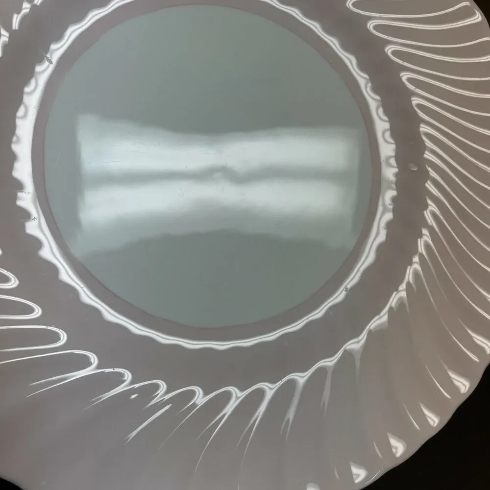 Minton Dinner Plates Swirl Edge Pink White 10 5/8